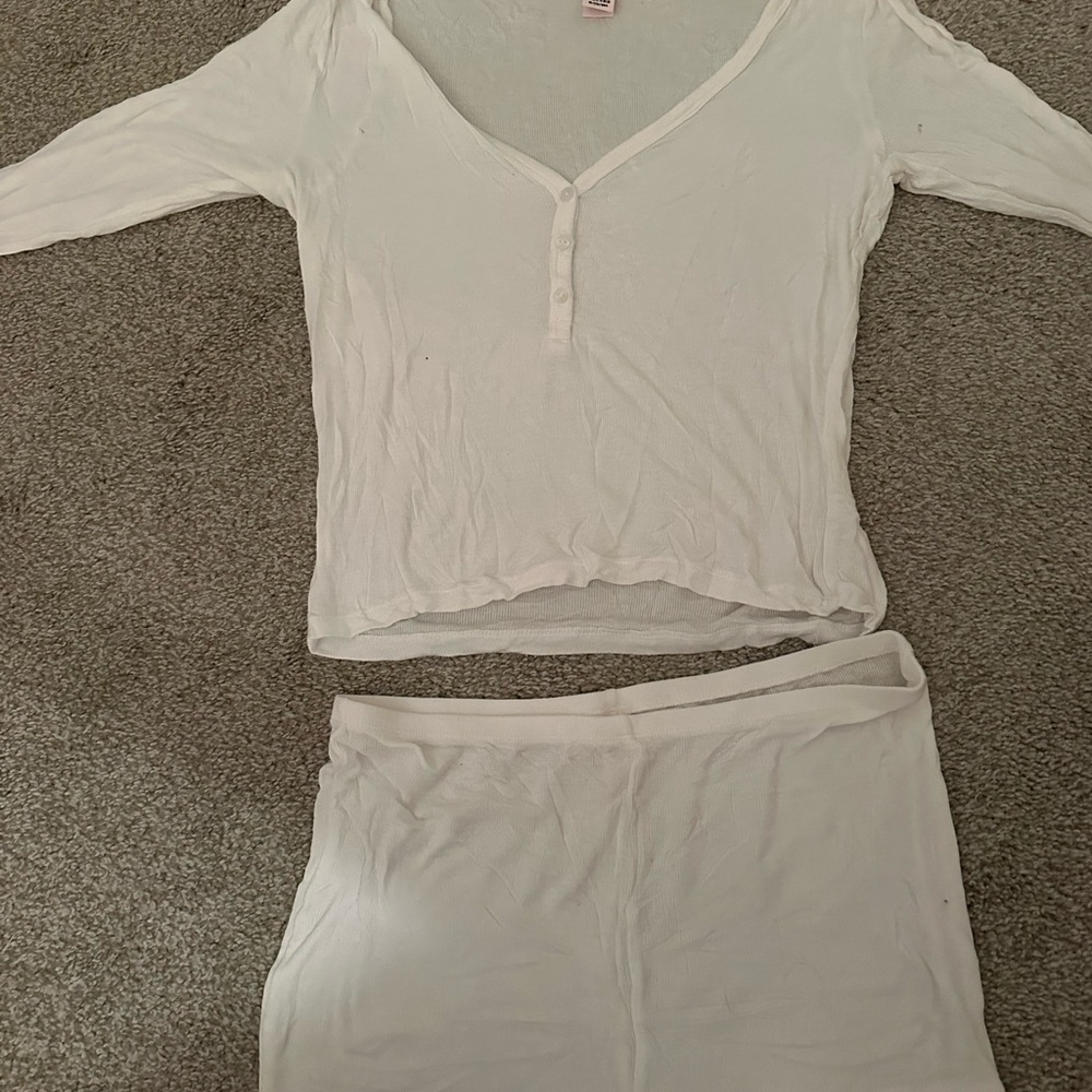 Victoria's Secret White Pajama Set